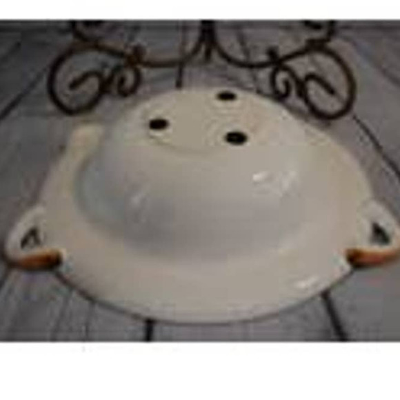 Beautiful 3 handled Bowl Handmade Ceramic 11" wide x 3" tall - Picture 4 of 4